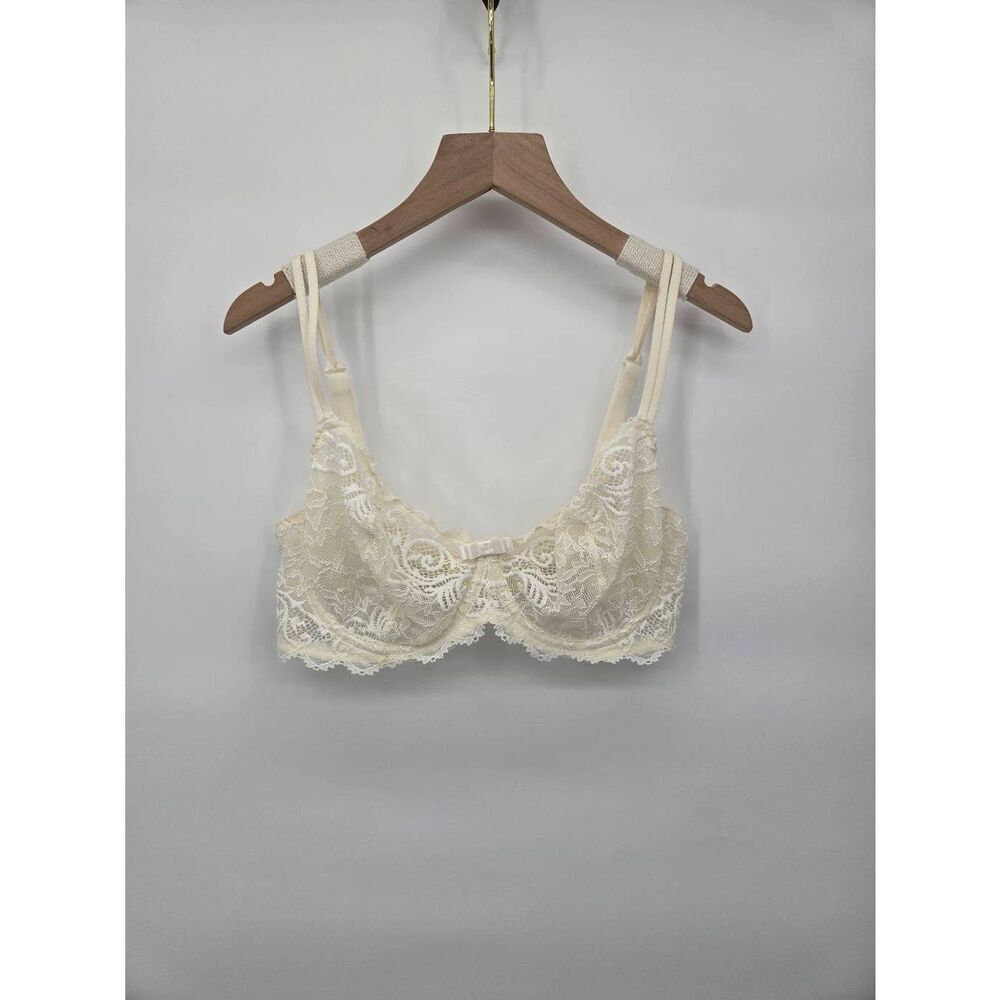 Simone Perele Bra Size 34E Lace Underwire Scallops